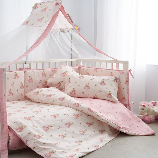 Vesta Home Βρεφικό Κουβερλί Βαμβακερό Pink 120x160cm