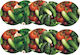 Set 10 Jar Lids Ø 82mm 6 Clip-on Vegetable Motif