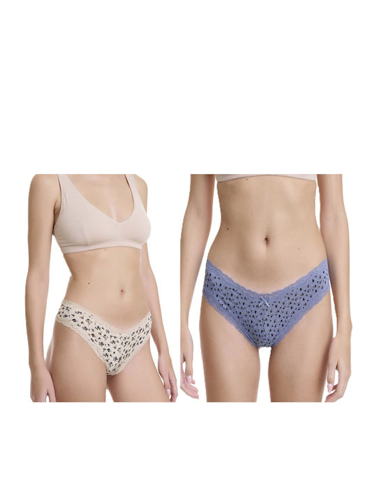 Walk Bamboo Damen-Slips Brasilien 2Pack Mehrfarbig