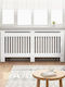 vidaXL Husă pentru radiator din MDF Alb 172x19x81.5cm