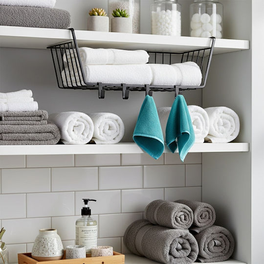 Vilde Pendant Metal Shelf 40.5x26x16cm Black