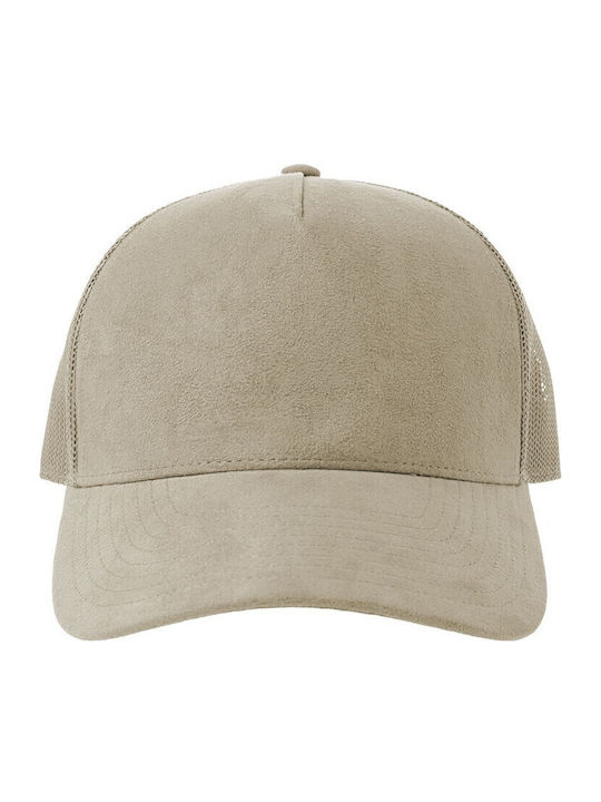 Hat Atlantis S-rapper Suede Trucker Mesh & Suede Texture Recycled Polyester Stone