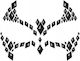 Stickers Jewelry Crystals Face Bat