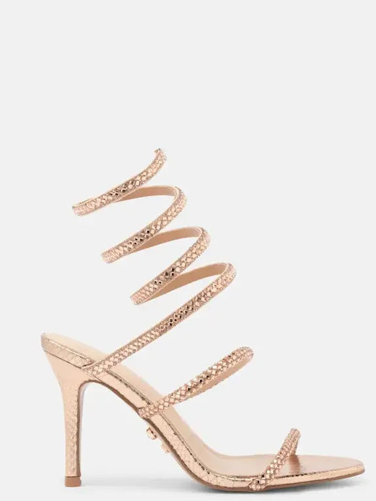 Twenty Fourhaitch Damen Sandalen Bronzefarbe