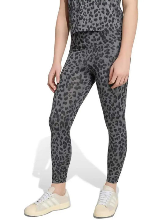 Kids Leggings Athletic Long Grey Animal