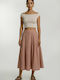 Midi Skirt Cloche Dark Orange 57-01-012A-2