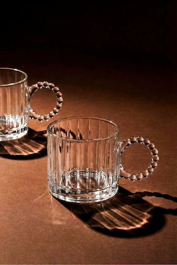 SteweHome Κούπα Γυάλινη Καφέ 325ml 2τμχ