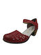 Leder Pumps mit Riemen Rote