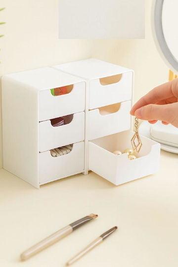 SteweHome Tabletop Plastic Rack 8.5x7.5x3.8cm 2 Pieces White