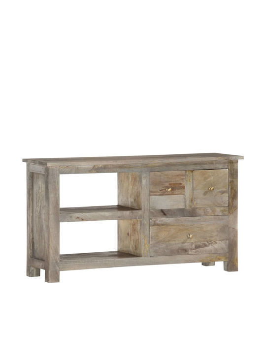 Solid Mango Wood TV Stand 100x30x55cm