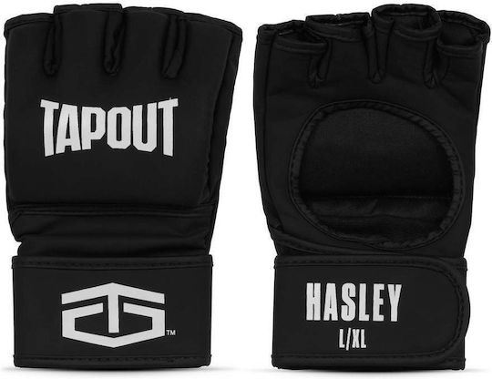 Tapout Hasley Artificial Leather MMA Sparring Gloves Black White