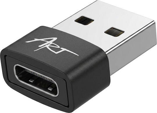 Avizar USB-C към USB мъжки адаптер за зареждане и прехвърляне 480 Mb/s Черен