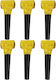 Golden Holographic Whistles Trumpets 6pcs