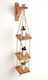 SteweHome Wooden Brown Plant Stand Shelf