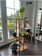 SteweHome Wooden Brown Plant Stand Shelf 22.5x20x113cm