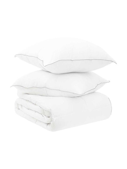 vidaXL Set Quilt Super King 220x240cm White 2 P...