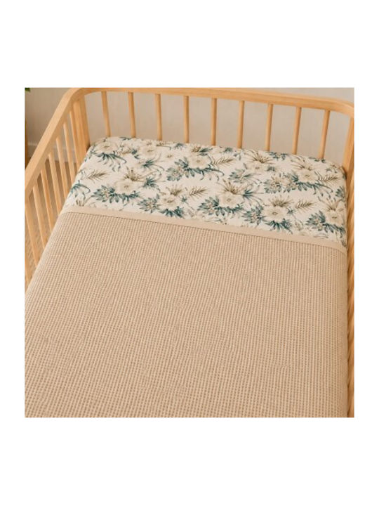 abo Babydecke Kinderbett Waffel Beige 100x150cm