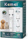 Kemei Professional Rechargeable Titanium Dog Grooming Clipper 6800rpm White