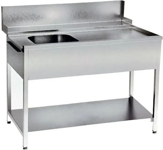 Niki Inox Мивка За Шкафове Отворена Единична LB0S.P8230.15 40x50x30см