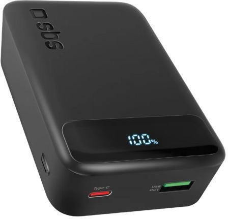 SBS Power Bank 20000mAh 20W με Θύρα USB-C Power Delivery Μαύρο