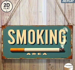 Ξύλινη Επιγραφή Smokinh Area 20x10cm Ξύλινη Επιγραφή Smokinh Area 20x10cm