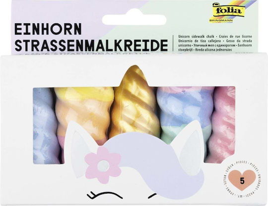Folia Kreiden Unicorn 5 Stück