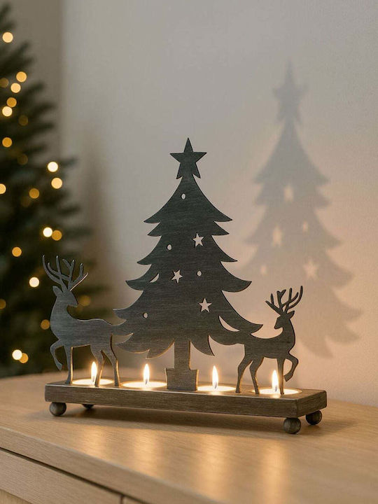 SteweHome Set Of Metal Candle Holders Suitable For Tealights In Silver Colour 4 Pieces