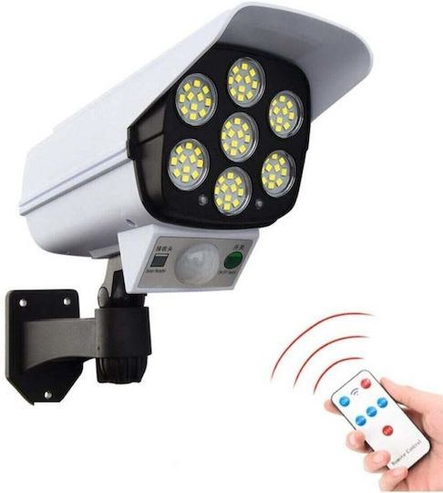 Stewehome Solar Outdoor Garden Lighting Motion Sensor 77 LED Security Camera Shape White
