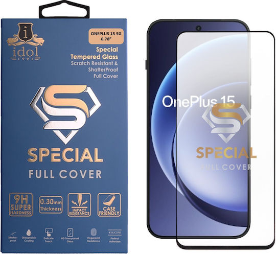 Idol 1991 Special Tempered Glass Oneplus 15 5g 6.78inch 9h 0.25mm Full Cover Finger Unlock Full Glue Black