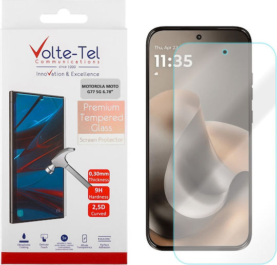 Volte-tel Tempered Glass Motorola Moto G77 5g 6.78in 9h 0.30mm 2.5d Full Glue