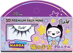 Gene false premium 3D Effect Mystic Kitty Model Chibi Manga Blană artificială de nurcă Rude Cosmetics 1 articol