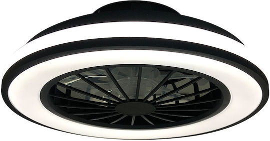 Eko Light Blast Πλαφονιέρα 38.5cm με Φως Μαύρη