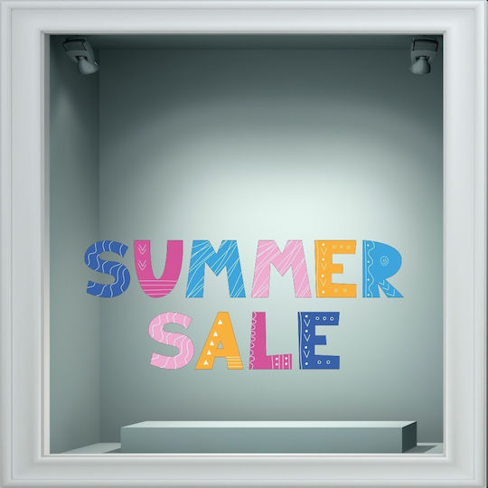 Αυτοκόλλητο Εκπτώσεων - Summer Sale 133 - 80cm X 32cm
