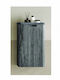 Gloria Cindy Wall Mounted Bathroom Wooden Shelf 30x20x60cm Grey