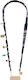 La Coque Francaise Long Bandana Chain Neck Strap Blue Charms 362338 Women's