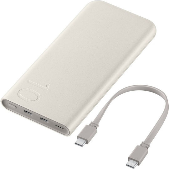 Samsung Power Bank 10000mAh 25W mit 2 USB-C Ausgangsanschlüsse Beige