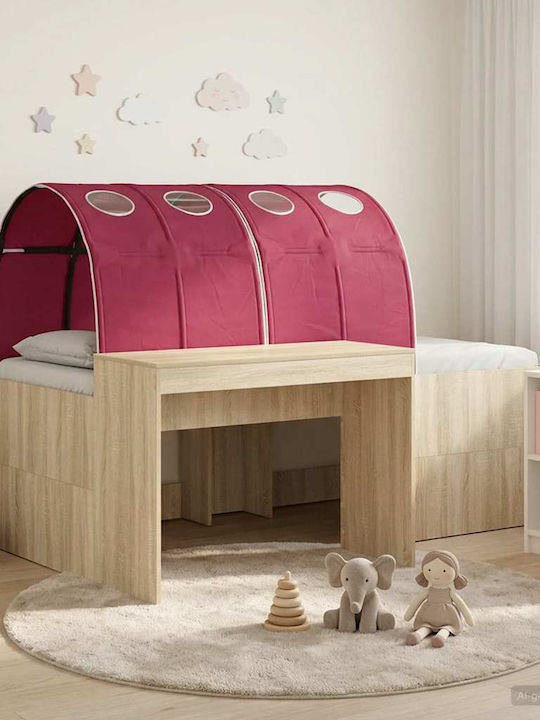 Kinderbett Einzel mit Schreibtisch Rot