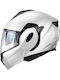 Kappa Moto KV55 Glossy White Κράνος Μηχανής Flip-Up ECE 22.06 1700gr