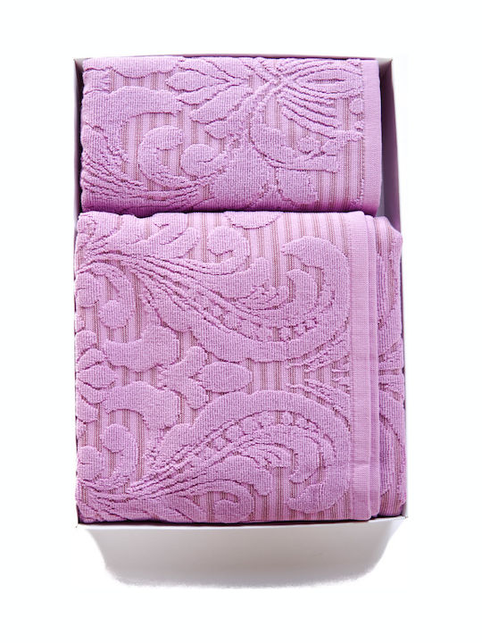 Comfort Set of Bath Towels 2 pcs Purple