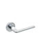 Convex Front Door Lever With Rosette 2325 Pair With Mouthpiece Matt Chrome