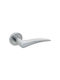 Convex Front Door Lever With Rosette Pair With Mouthpiece Matt Chrome