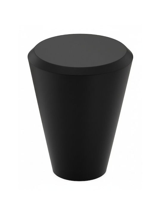 Convex Ματ Πόμολο Επίπλου από Μέταλλο Ματ Μαύρο Φ20mm 267-20S19S19