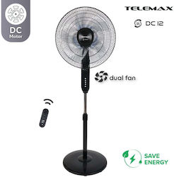 Telemax Dc12 Вентилатор Стоящ Вентилатор 30W С Диаметър На Вентилатора 40cm С Дистанционно Черен Telemax Dc12 Вентилатор Стоящ Вентилатор 30W С Диаметър На Вентилатора 40cm С Дистанционно Черен