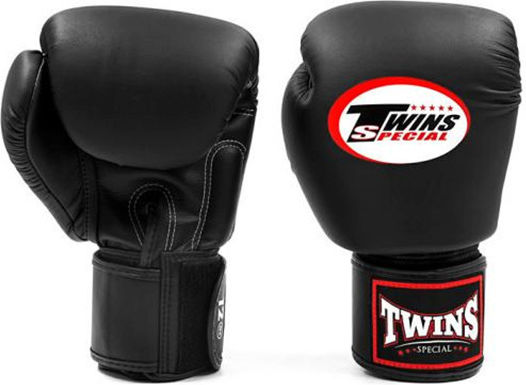 Twins Special Boxing Gloves from Synthetic Leather for Competition Black