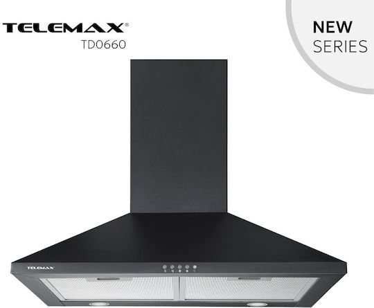 Telemax TD0660 Chimney Vent Hood 60cm Black