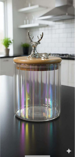 SteweHome Glass Cereal Jar with Lid 600ml