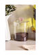 SteweHome Βάζο για Καφέ με Καπάκι Γυάλινο Διάφανο 750ml