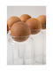 SteweHome Set of 6 Glass Brown Jars for Coffee Tea Pasta with Cork 1300ml