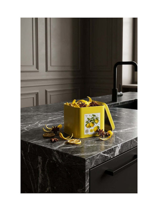 SteweHome General Use Vase with Metallic Yellow Lid 9x9cm
