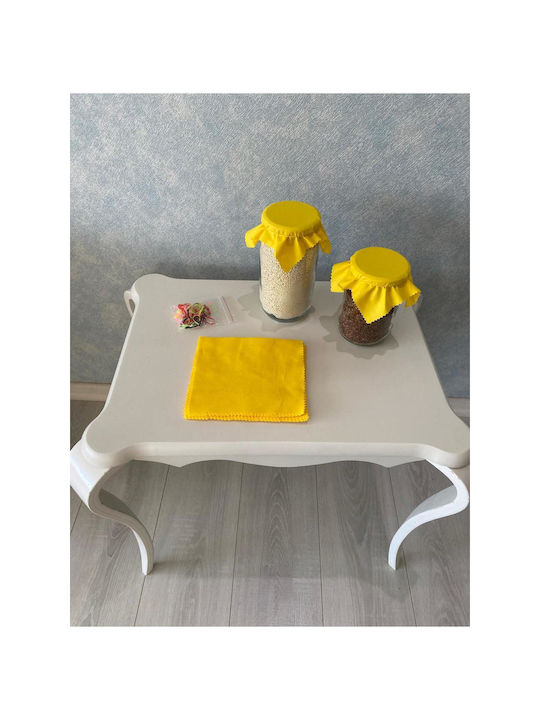 SteweHome Fabric Yellow Placemats 17x17cm 25 Pieces